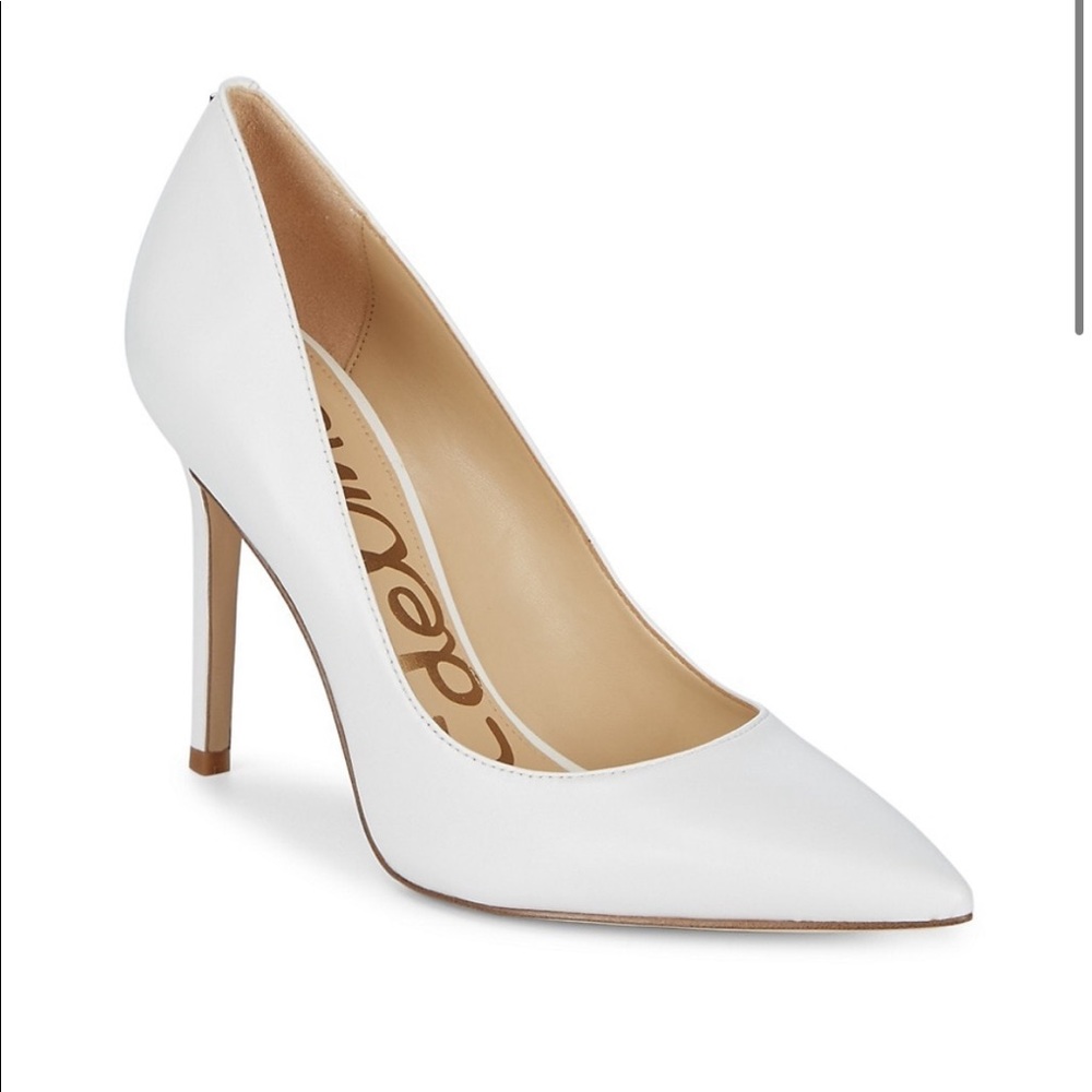 Sam Edelman Hazel Leather Pumps bright white